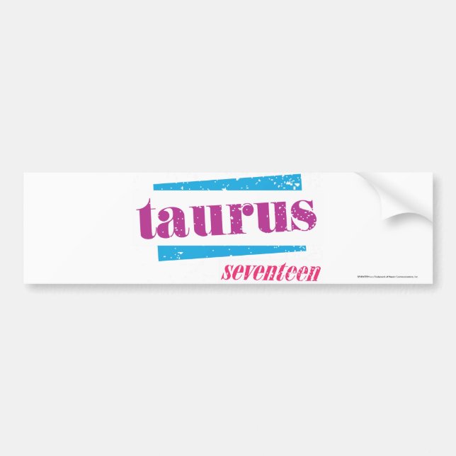 Taurus Purple Bumper Sticker (Front)