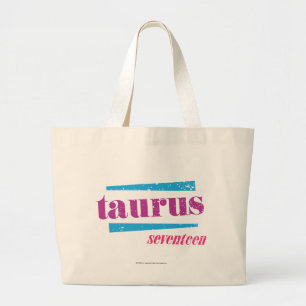 Taurus Purple Large Tote Bag