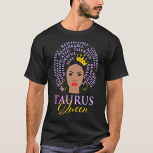 Taurus Queen Zodiac Sign Astrology Astrologer Hor T-Shirt