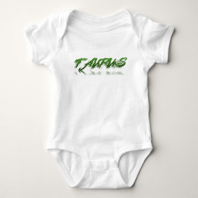 Taurus Reflection Baby Bodysuit (Front)