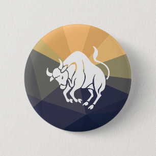 Taurus round button. Bull button