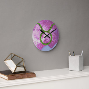 Taurus Round Clock