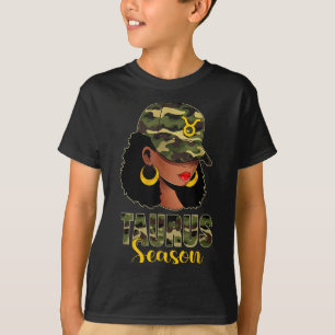 Taurus Season African American Black Woman Cap Zod T-Shirt