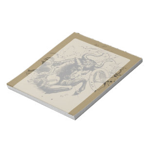 Taurus Sign Constellation Hevelius circa 1690 Notepad