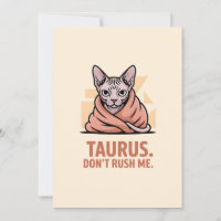 Taurus Sphynx Cat Zodiac Attitude Art