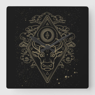 Taurus Square Wall Clock