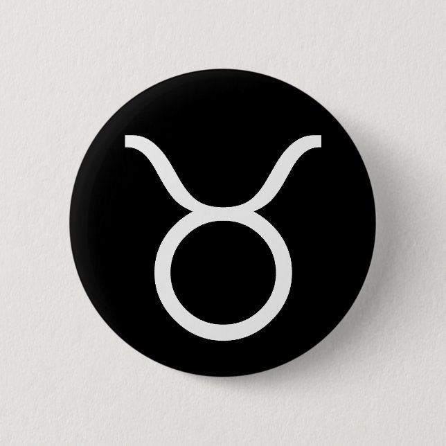 Taurus Symbol 6 Cm Round Badge (Front)