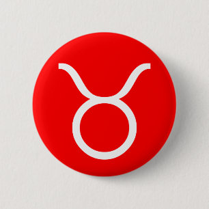 Taurus Symbol 6 Cm Round Badge