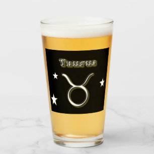 Taurus symbol glass
