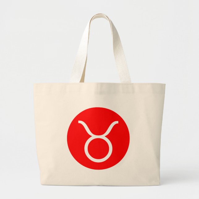 Taurus Symbol Large Tote Bag (Front)