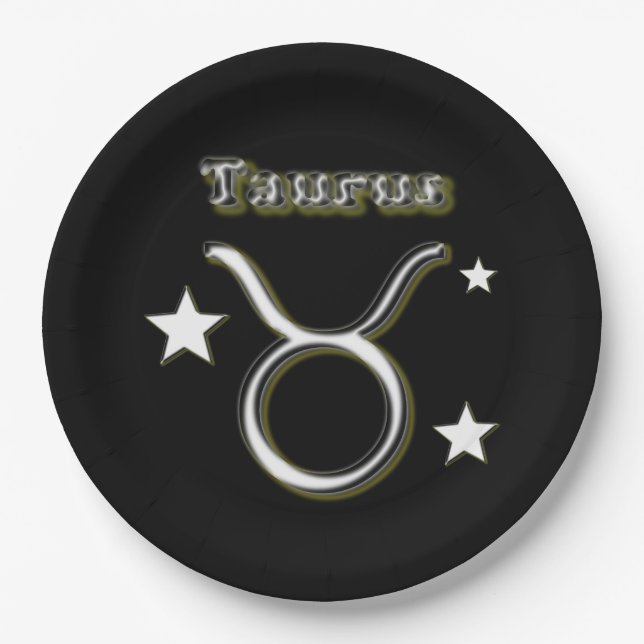 Taurus symbol paper plate (Front)