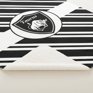 Taurus symbol sherpa blanket