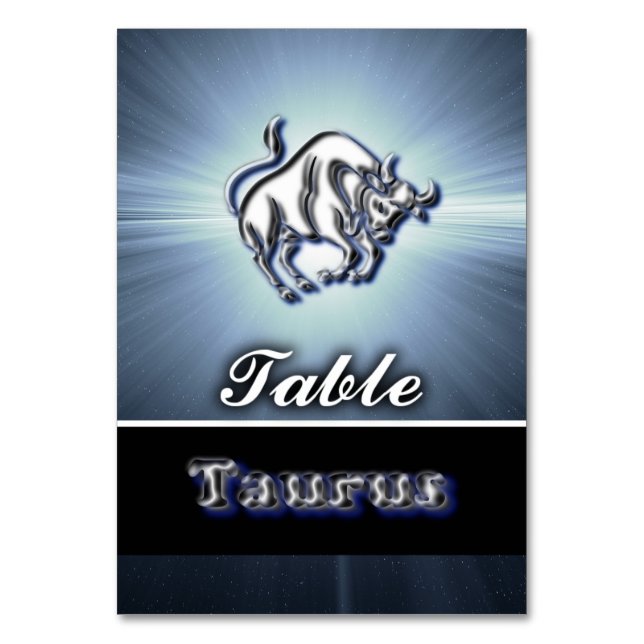 Taurus Table Number (Front)