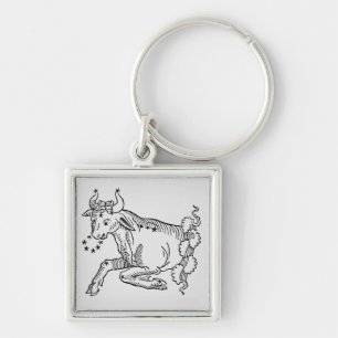 Taurus (the Bull) an illustration from the 'Poetic Key Ring