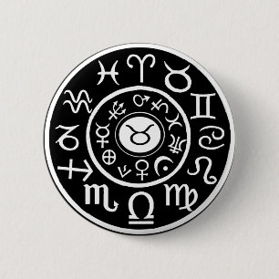 Taurus the Bull Celestial Zodiac 6 Cm Round Badge