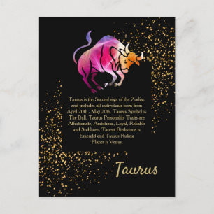 Taurus The Bull Postcard
