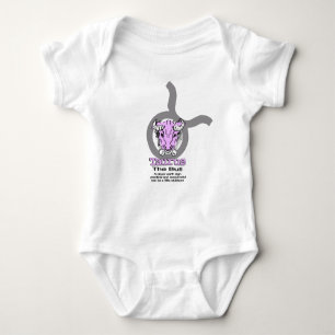 Taurus the bull zodiac astrology baby girl bodysuit
