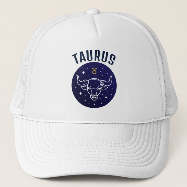 Taurus the Bull Zodiac Design Hat (Front)