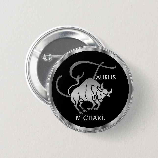 Taurus ♉ the Bull - Zodiac Horoscope 6 Cm Round Badge (Front & Back)