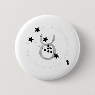 Taurus the bull zodiac sign constellation 6 cm round badge