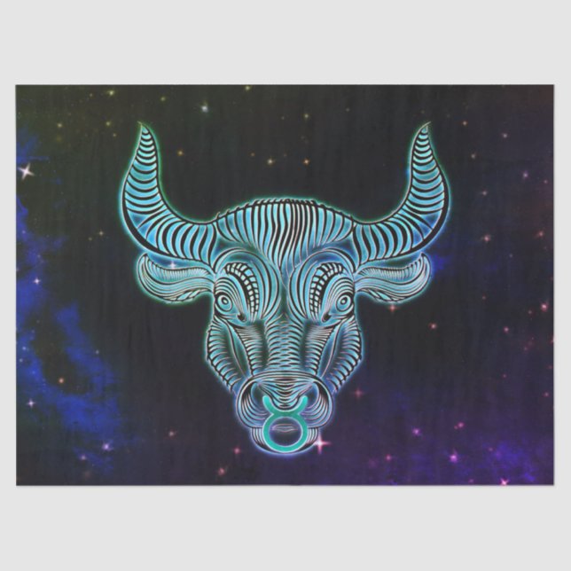 taurus the bull zodiac tissue paper (Front)