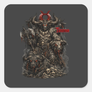 Taurus — The Infernal Warlord Square Sticker