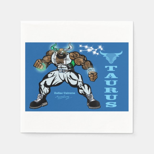 Taurus Theme birthday party favour Paper Napkin (Front)