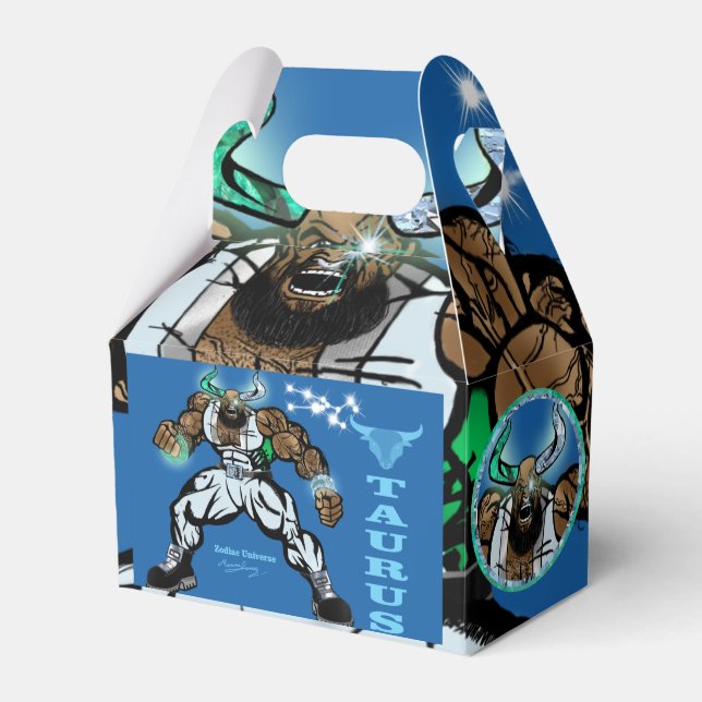 Taurus Theme Party Favour Box (Front Side)