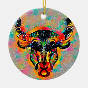 Taurus Tijuana Ceramic Tree Decoration