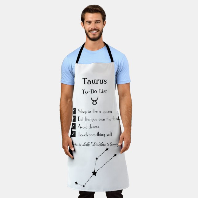 Taurus– To-Do List Apron (Worn)