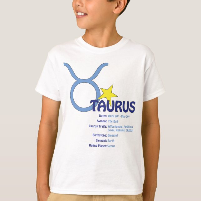 Taurus Traits Kids T-Shirt (Front)