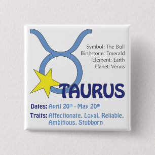 Taurus Traits Square Button