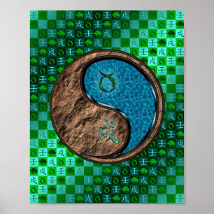 Taurus & Water Dog Poster