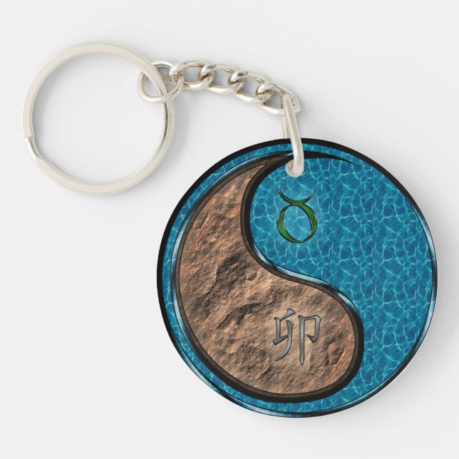Taurus & Water Rabbit Key Ring (Front)