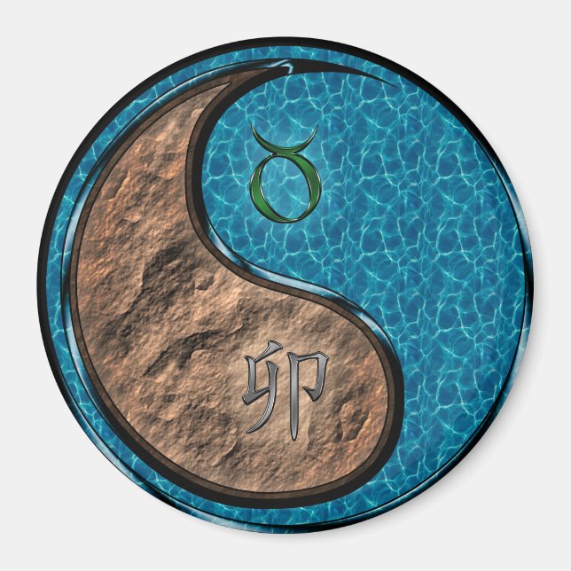 Taurus & Water Rabbit Magnet (Front)