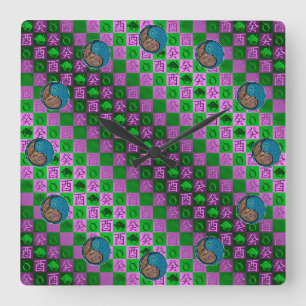 Taurus & Water Rooster Square Wall Clock