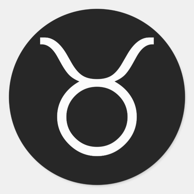 taurus white classic round sticker (Front)