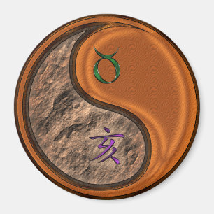 Taurus & Wood Boar Magnet