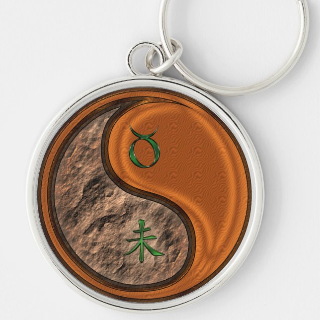 Taurus & Wood Goat Key Ring (Front)