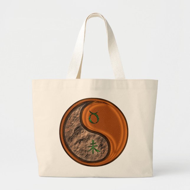 Taurus & Wood Goat Large Tote Bag (Front)