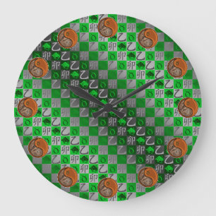 Taurus & Wood Rabbit Large Clock