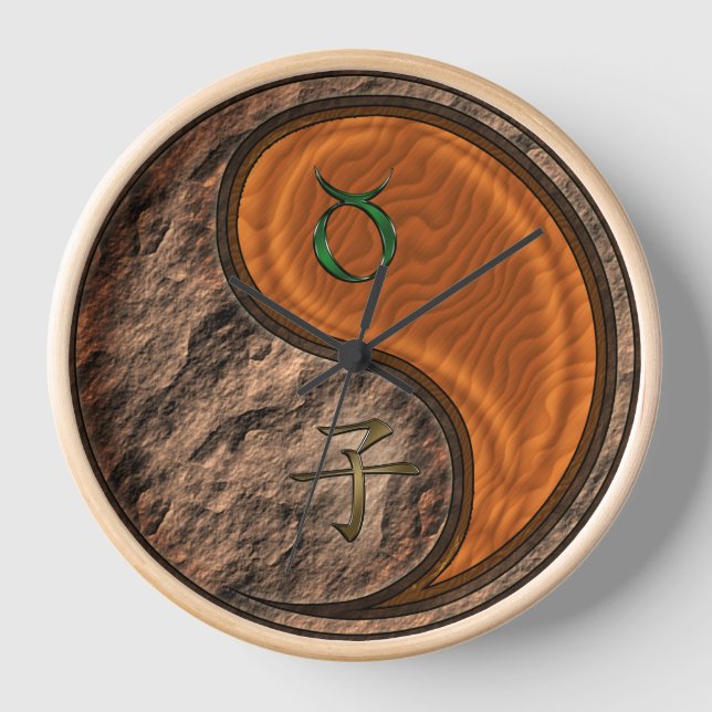 Taurus & Wood Rat Clock (Front)