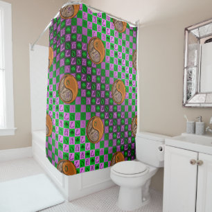 Taurus & Wood Rooster Shower Curtain