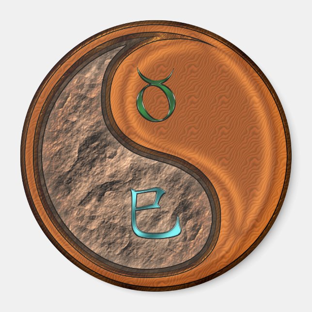 Taurus & Wood Snake Magnet (Front)