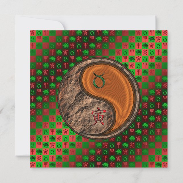 Taurus & Wood Tiger Card (Front)