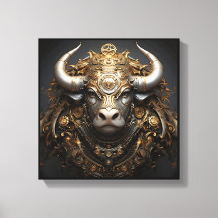 Taurus Zodiac Art Canvas Print