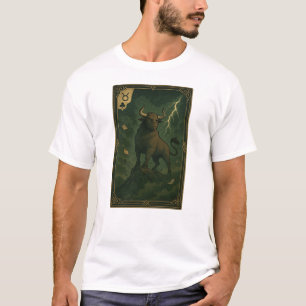 Taurus Zodiac Art – The Storm Bull T-Shirt
