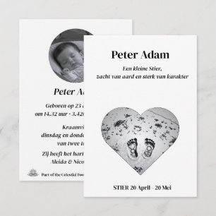 Taurus Zodiac Birth Announcement