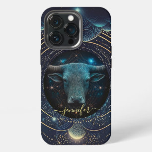 Taurus zodiac black and gold Case-Mate iPhone case