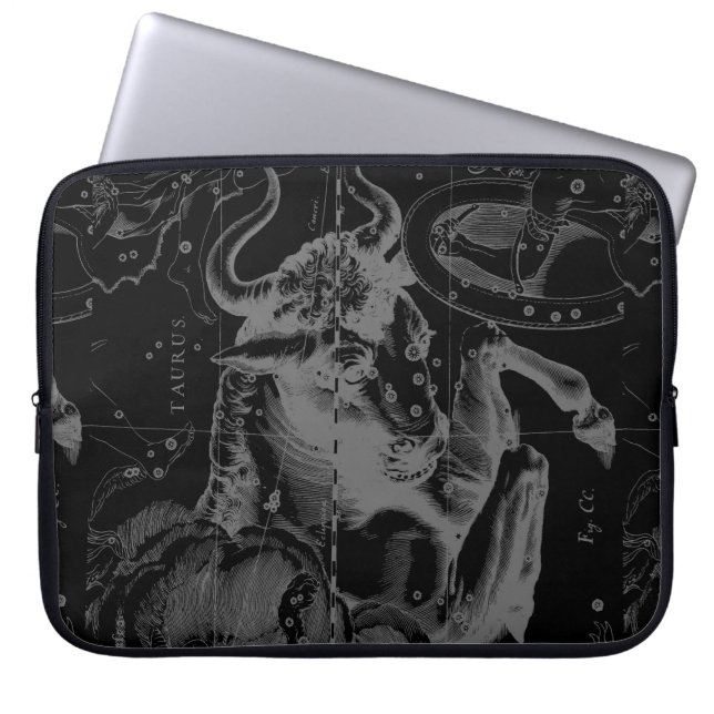 Taurus Zodiac Constellation Hevelius circa 1690 Laptop Sleeve (Front)
